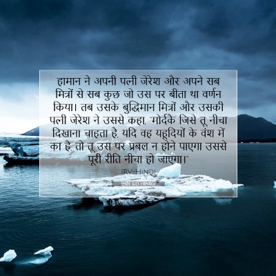 Picture 07 - एस्तेर 6:13 HINIRV - हामान ने अपनी - Bible Verse Picture