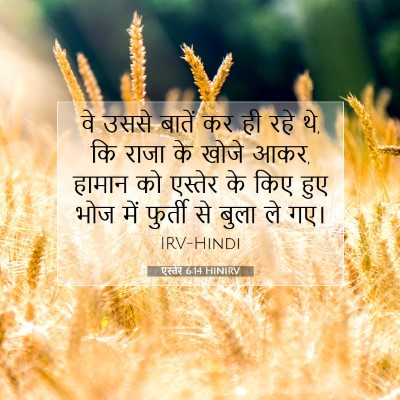 Picture 07 - एस्तेर 6:14 HINIRV - वे उससे बातें कर ही - Bible Verse Picture