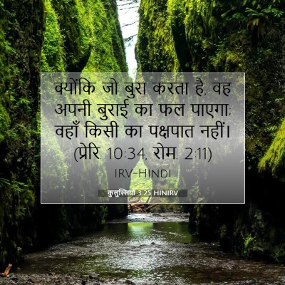 Picture 07 - कुलुस्सियों 3:25 HINIRV - क्योंकि जो बुरा - Bible Verse Picture