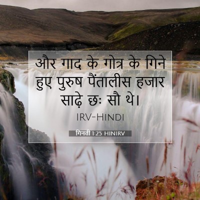 Picture 07 - गिनती 1:25 HINIRV - और गाद के गोत्र के - Bible Verse Picture