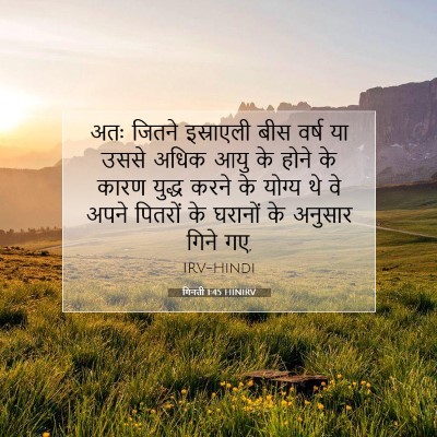 Picture 07 - गिनती 1:45 HINIRV - अतः जितने - Bible Verse Picture