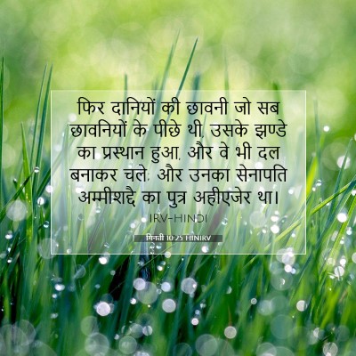 Picture 07 - गिनती 10:25 HINIRV - फिर दानियों की - Bible Verse Picture