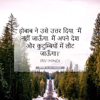 Picture 07 - गिनती 10:30 HINIRV - होबाब ने उसे उत्तर - Bible Verse Picture