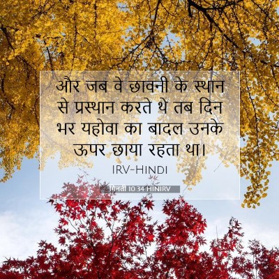Picture 07 - गिनती 10:34 HINIRV - और जब वे छावनी के - Bible Verse Picture