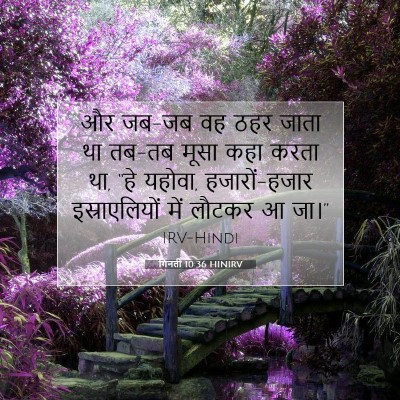 Picture 07 - गिनती 10:36 HINIRV - और जब-जब वह ठहर - Bible Verse Picture