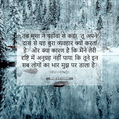 Picture 07 - गिनती 11:11 HINIRV - तब मूसा ने यहोवा से - Bible Verse Picture