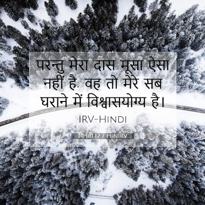 Picture 07 - गिनती 12:7 HINIRV - परन्तु मेरा दास - Bible Verse Picture