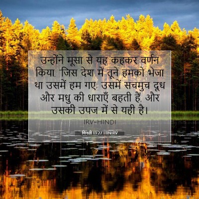 Picture 07 - गिनती 13:27 HINIRV - उन्होंने मूसा से - Bible Verse Picture