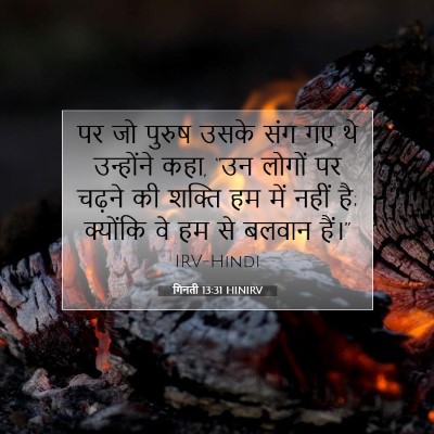 Picture 07 - गिनती 13:31 HINIRV - पर जो पुरुष उसके - Bible Verse Picture