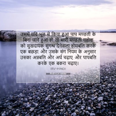 Picture 07 - गिनती 15:24 HINIRV - उसमें यदि भूल से - Bible Verse Picture
