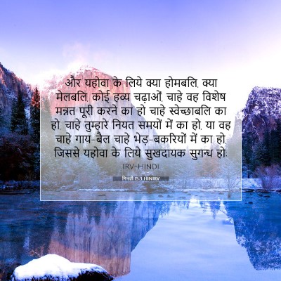 Picture 07 - गिनती 15:3 HINIRV - और यहोवा के लिये - Bible Verse Picture