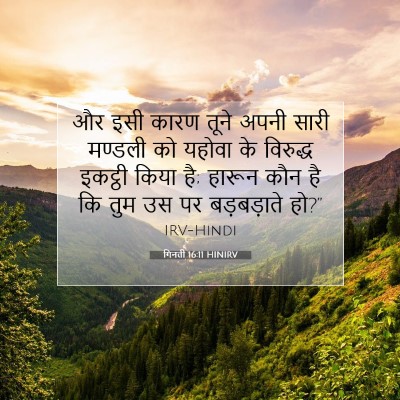 Picture 07 - गिनती 16:11 HINIRV - और इसी कारण तूने - Bible Verse Picture