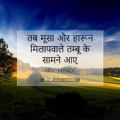 Picture 07 - गिनती 16:43 HINIRV - तब मूसा और हारून - Bible Verse Picture