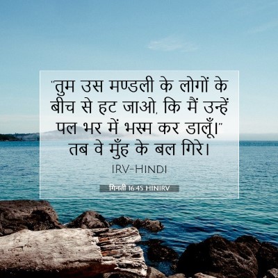 Picture 07 - गिनती 16:45 HINIRV - “तुम उस मण्डली के - Bible Verse Picture