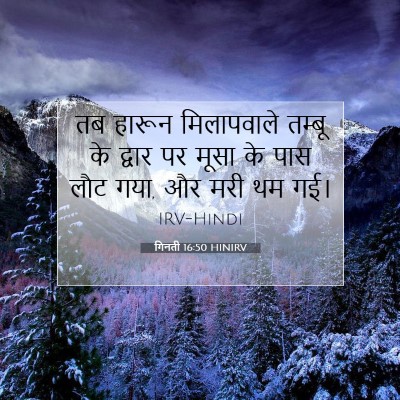 Picture 07 - गिनती 16:50 HINIRV - तब हारून - Bible Verse Picture