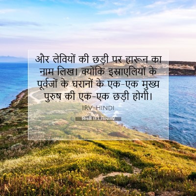Picture 07 - गिनती 17:3 HINIRV - और लेवियों की छड़ी - Bible Verse Picture