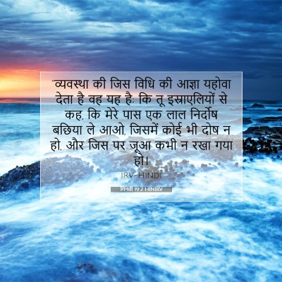 Picture 07 - गिनती 19:2 HINIRV - “व्यवस्था की जिस - Bible Verse Picture