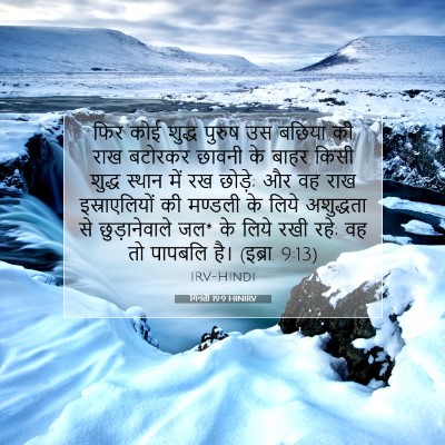 Picture 07 - गिनती 19:9 HINIRV - फिर कोई शुद्ध - Bible Verse Picture