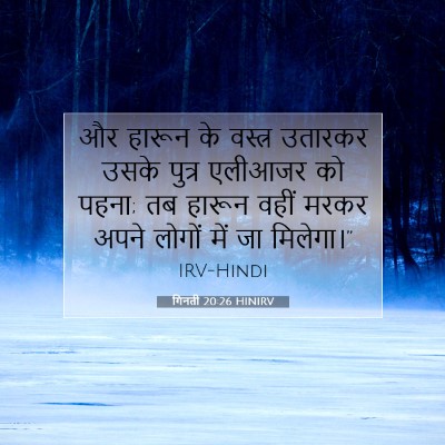 Picture 07 - गिनती 20:26 HINIRV - और हारून के वस्त्र - Bible Verse Picture