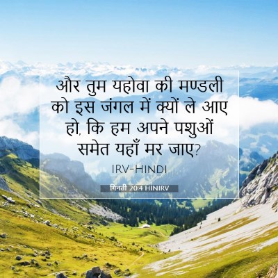 Picture 07 - गिनती 20:4 HINIRV - और तुम यहोवा की - Bible Verse Picture