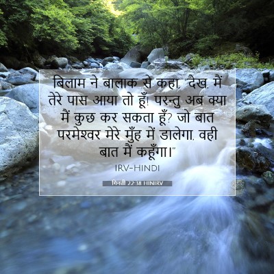 Picture 07 - गिनती 22:38 HINIRV - बिलाम ने बालाक से - Bible Verse Picture
