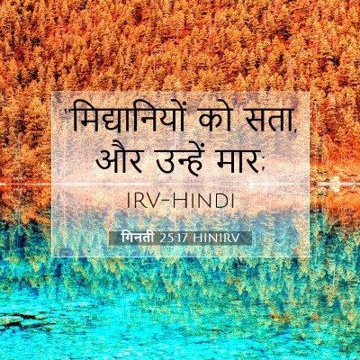 Picture 07 - गिनती 25:17 HINIRV - “मिद्यानियों को - Bible Verse Picture
