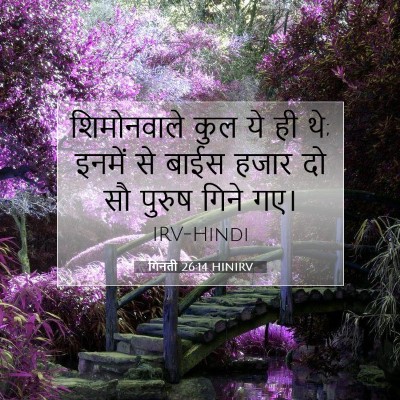 Picture 07 - गिनती 26:14 HINIRV - शिमोनवाले कुल ये - Bible Verse Picture