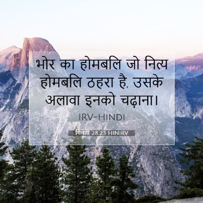 Picture 07 - गिनती 28:23 HINIRV - भोर का होमबलि जो - Bible Verse Picture