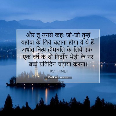 Picture 07 - गिनती 28:3 HINIRV - और तू उनसे कह: जो-जो - Bible Verse Picture