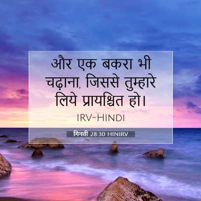 Picture 07 - गिनती 28:30 HINIRV - और एक बकरा भी - Bible Verse Picture