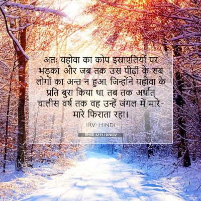 Picture 07 - गिनती 32:13 HINIRV - अतः यहोवा का कोप - Bible Verse Picture