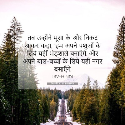 Picture 07 - गिनती 32:16 HINIRV - तब उन्होंने मूसा - Bible Verse Picture