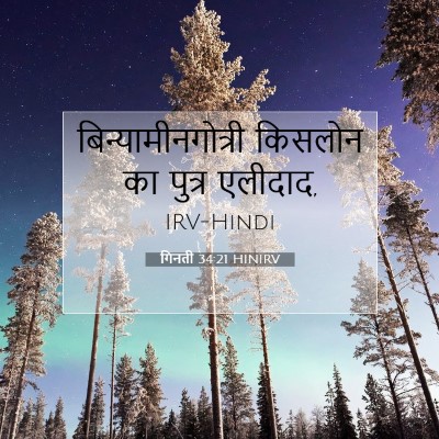 Picture 07 - गिनती 34:21 HINIRV - बिन्यामीनगोत्री - Bible Verse Picture