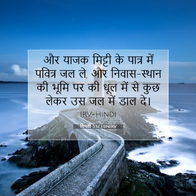 Picture 07 - गिनती 5:17 HINIRV - और याजक मिट्टी के - Bible Verse Picture