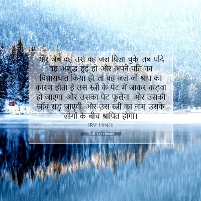 Picture 07 - गिनती 5:27 HINIRV - और जब वह उसे वह जल - Bible Verse Picture