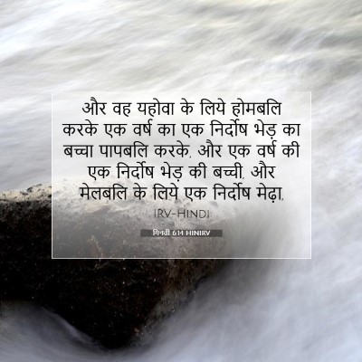 Picture 07 - गिनती 6:14 HINIRV - और वह यहोवा के लिये - Bible Verse Picture