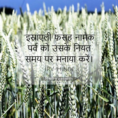 Picture 07 - गिनती 9:2 HINIRV - “इस्राएली फसह - Bible Verse Picture