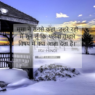 Picture 07 - गिनती 9:8 HINIRV - मूसा ने उनसे कहा, - Bible Verse Picture
