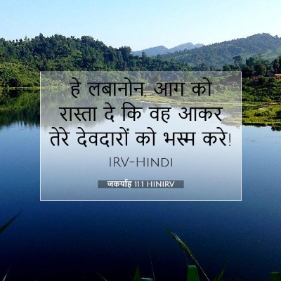 Picture 07 - जकर्याह 11:1 HINIRV - हे लबानोन, आग को - Bible Verse Picture