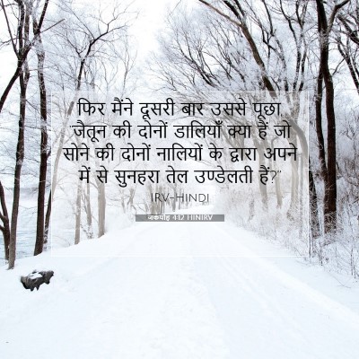 Picture 07 - जकर्याह 4:12 HINIRV - फिर मैंने दूसरी - Bible Verse Picture