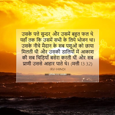 Picture 07 - दानिय्येल 4:12 HINIRV - उसके पत्ते सुन्दर, - Bible Verse Picture