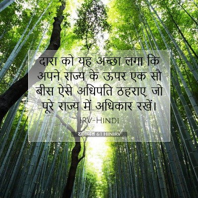 Picture 07 - दानिय्येल 6:1 HINIRV - दारा को यह अच्छा - Bible Verse Picture