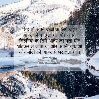 Picture 07 - नहूम 2:12 HINIRV - सिंह तो अपने - Bible Verse Picture