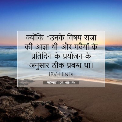 Picture 07 - नहेम्याह 11:23 HINIRV - क्योंकि *उनके विषय - Bible Verse Picture
