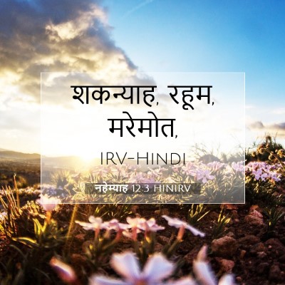Picture 07 - नहेम्याह 12:3 HINIRV - शकन्याह, रहूम, - Bible Verse Picture