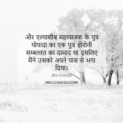Picture 07 - नहेम्याह 13:28 HINIRV - और एल्याशीब - Bible Verse Picture