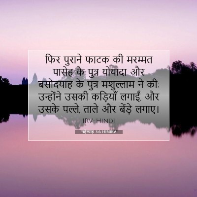 Picture 07 - नहेम्याह 3:6 HINIRV - फिर पुराने फाटक की - Bible Verse Picture