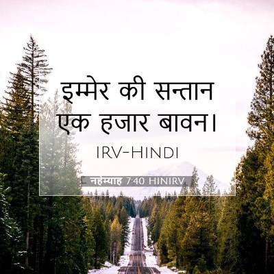 Picture 07 - नहेम्याह 7:40 HINIRV - इम्मेर की सन्तान - Bible Verse Picture
