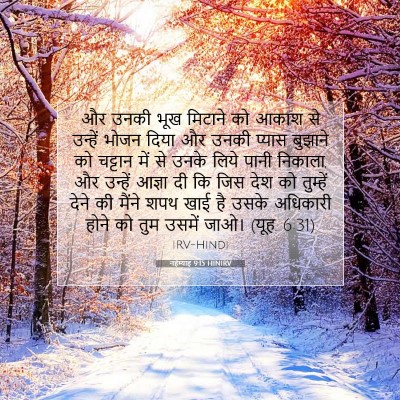 Picture 07 - नहेम्याह 9:15 HINIRV - और उनकी भूख मिटाने - Bible Verse Picture