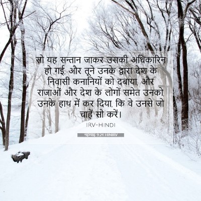 Picture 07 - नहेम्याह 9:24 HINIRV - सो यह सन्तान जाकर - Bible Verse Picture